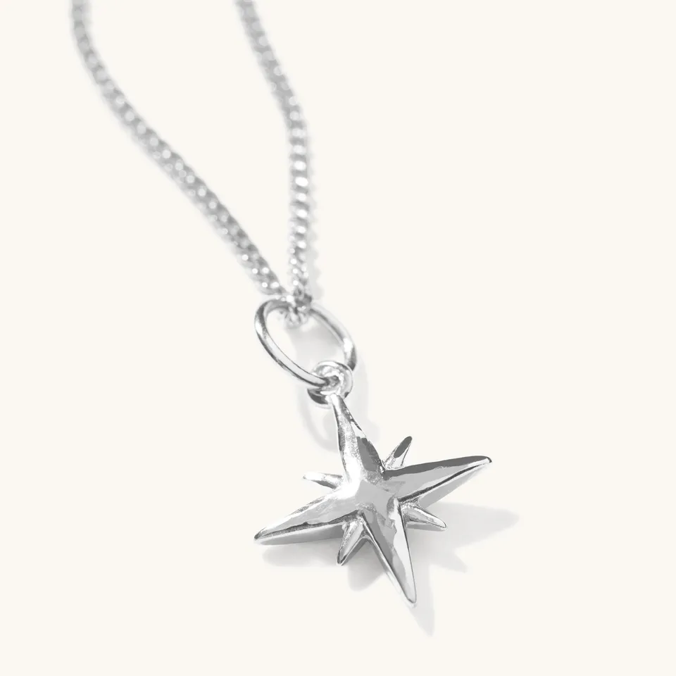 Muru Guiding Star kaulakoru hopea tähti 40 cm