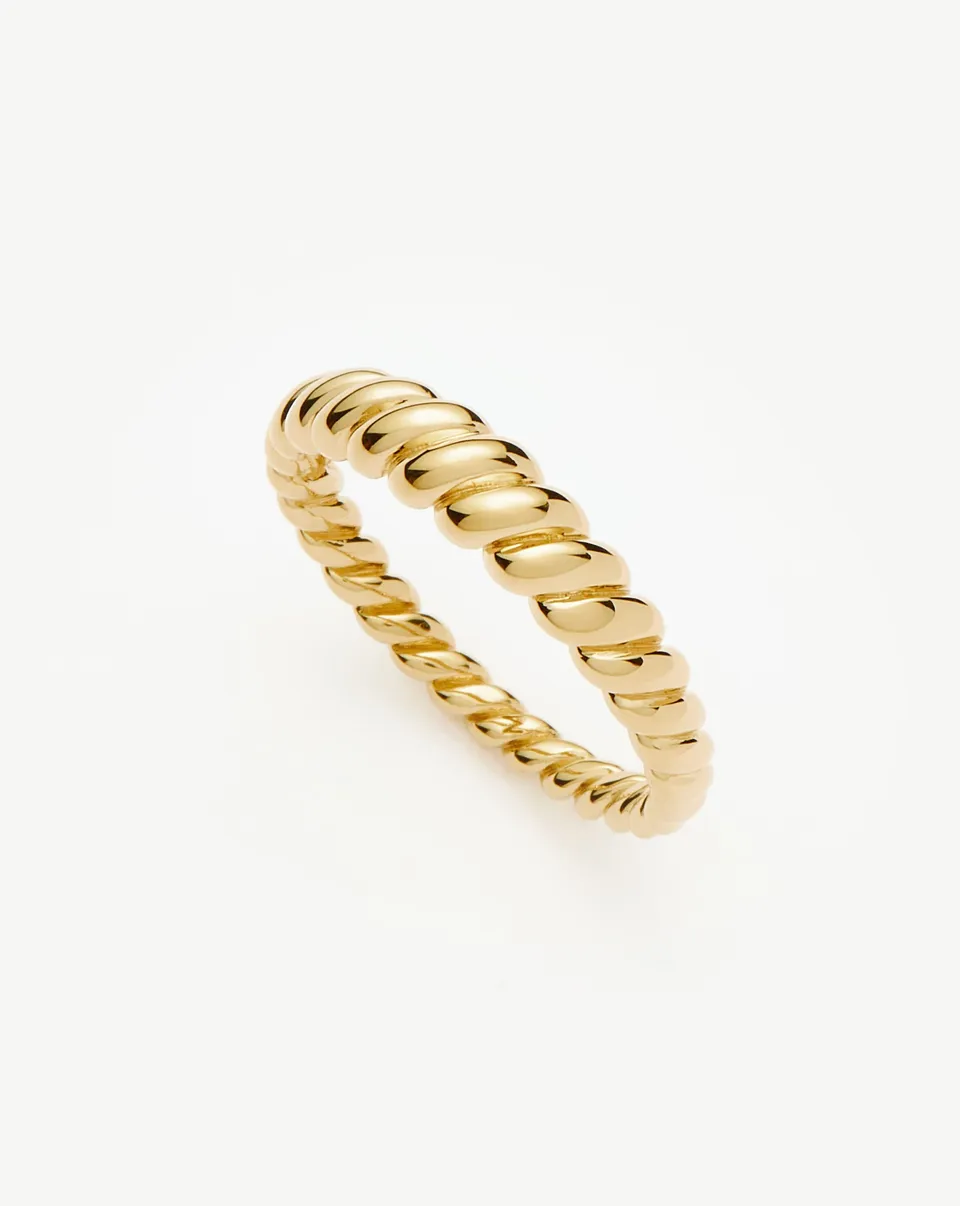 Missoma Twisted Classic sormus 9ct keltakulta