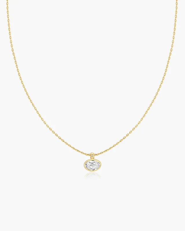 Ania Haie Wanderer Organic Pebble kaulakoru kulta zirkonia
