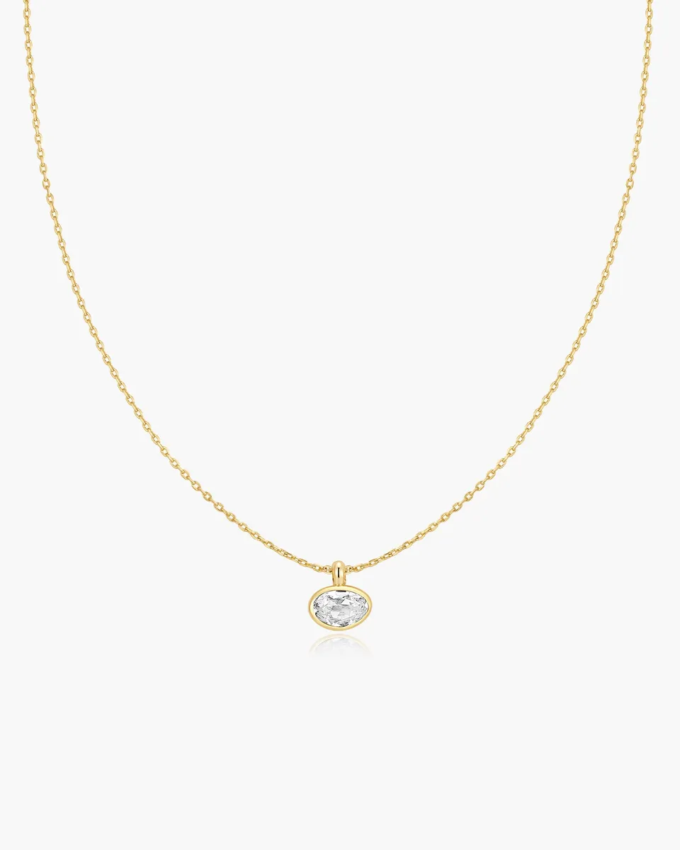 Ania Haie Wanderer Organic Pebble kaulakoru kulta zirkonia