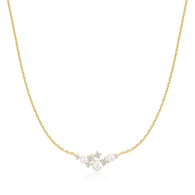 Ania Haie Starlit Drops Shell Pearl kaulakoru hopea 405 mm