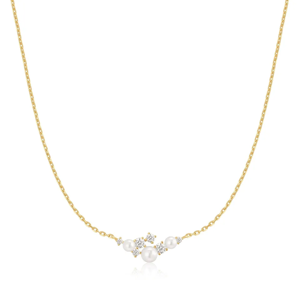 Ania Haie Starlit Drops Shell Pearl kaulakoru kulta 405 mm