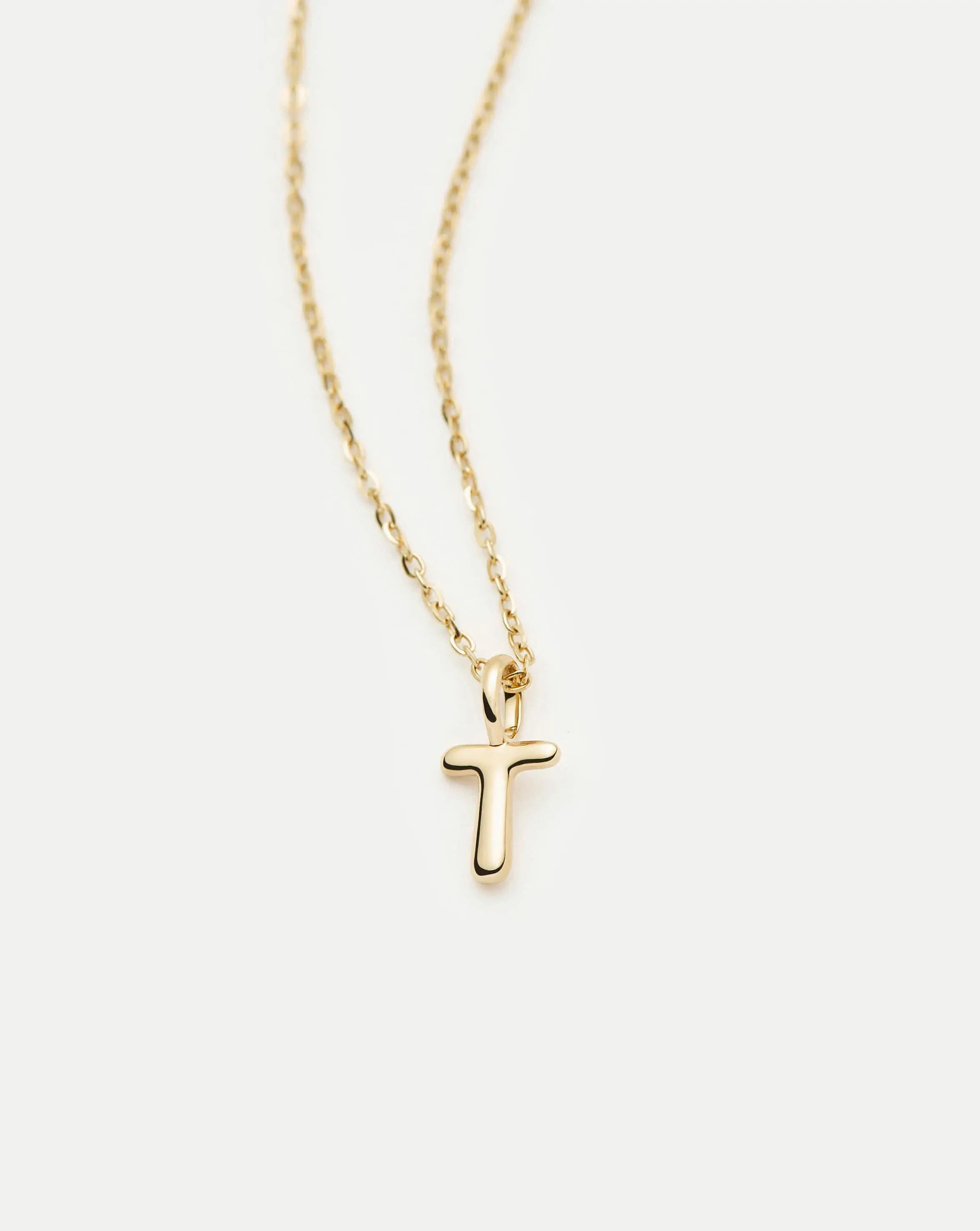 Missoma Initial Mini T kaulakoru 14k kulta 45 cm