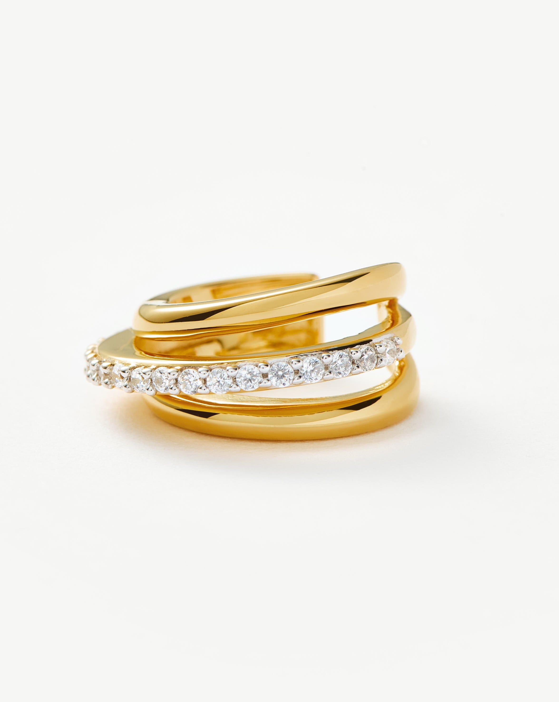 Missoma Celestial Pave ear cuff kulta zirkonia