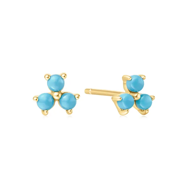 Ania Haie Lab Turquoise Lotus nappikorvakorut kulta