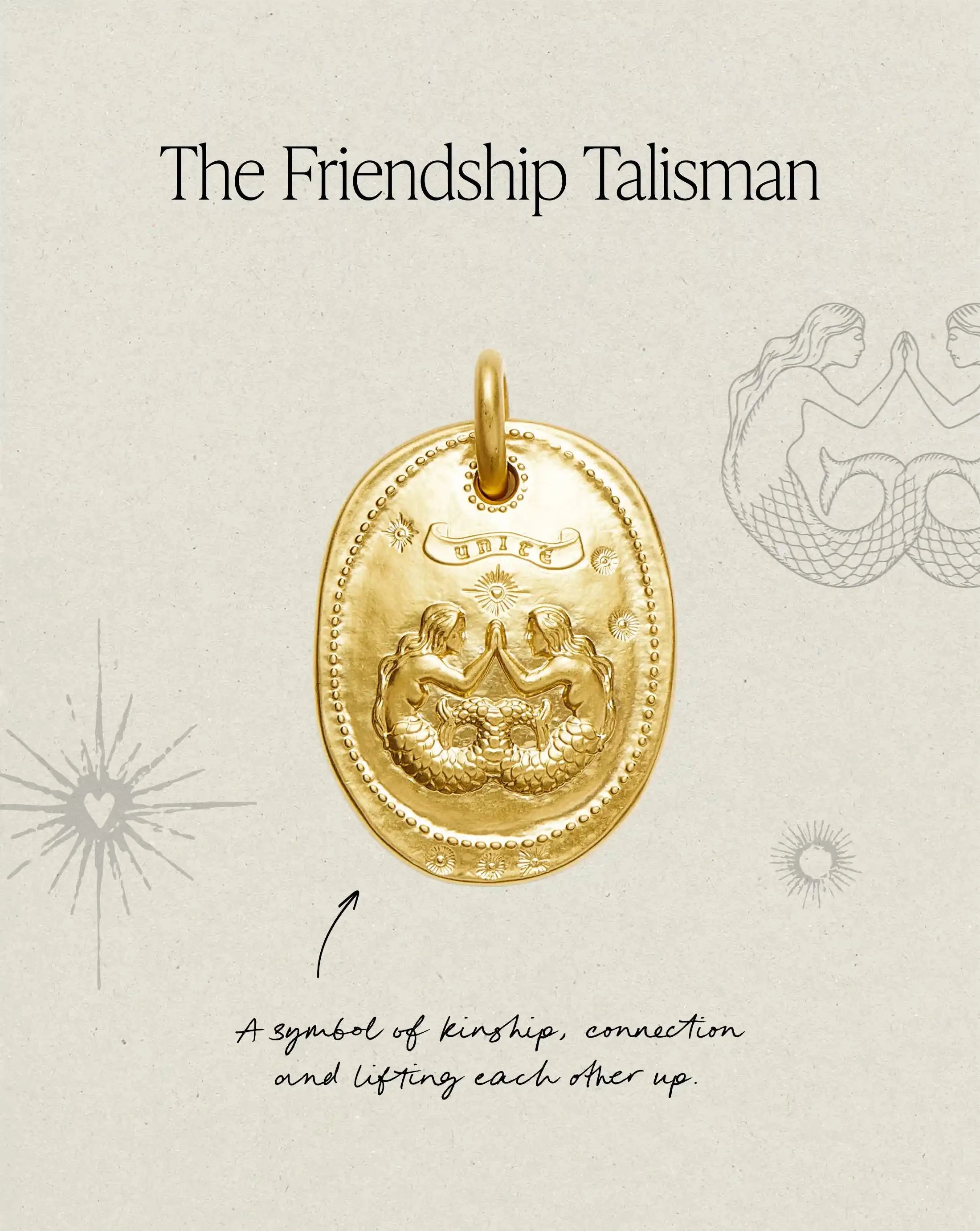 Missoma Friendship Talisman riipus kulta 21 mm