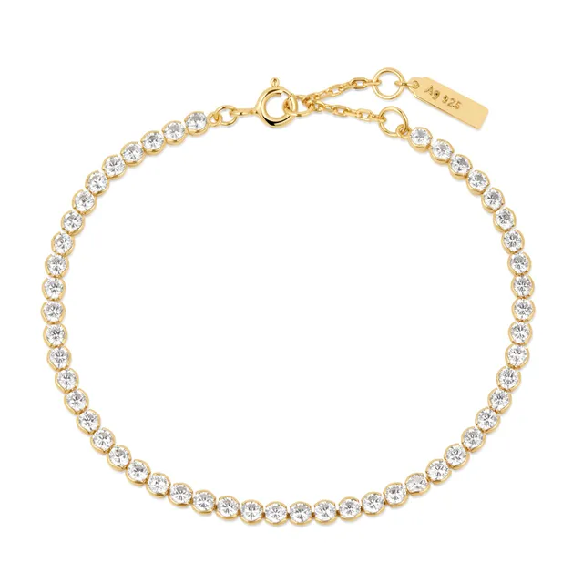 Ania Haie Chic Creator Row Bezel rannekoru kulta zirkoni