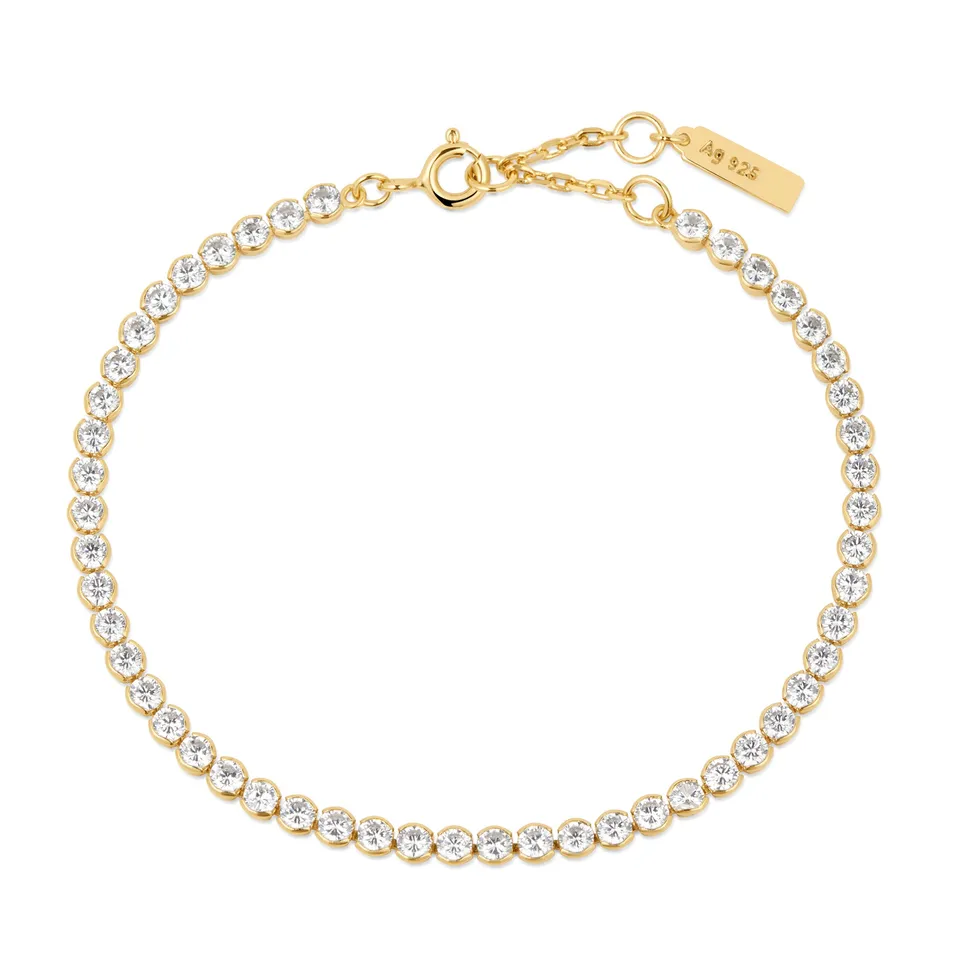 Ania Haie Chic Creator Row Bezel rannekoru kulta zirkoni