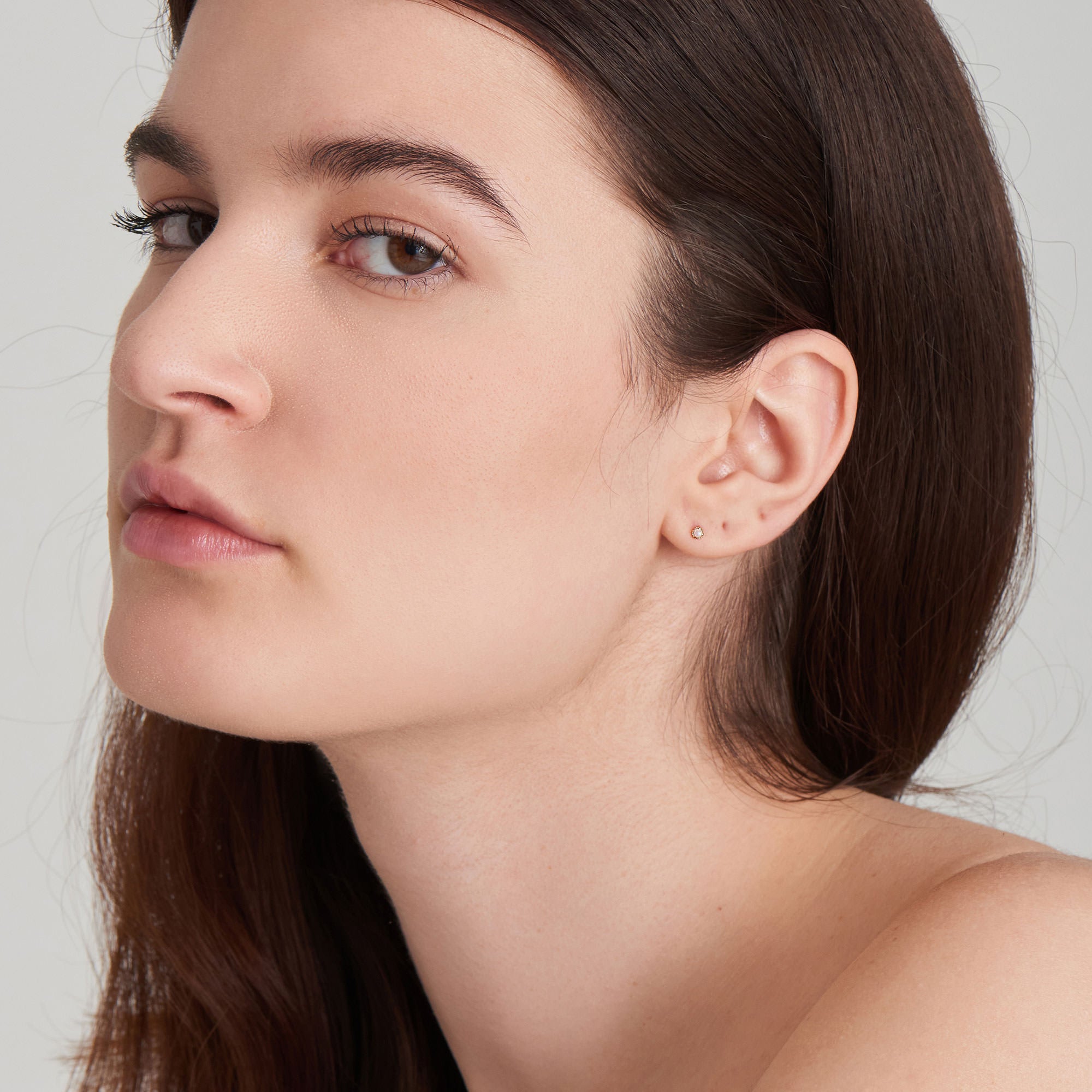 Ania Haie Opal 14k kultaiset nappikorvakorut 3mm