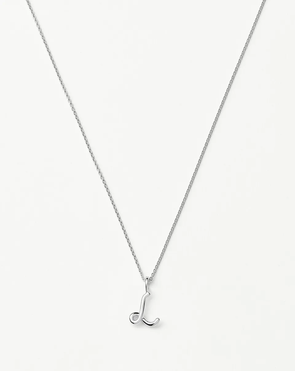 Missoma Curly Molten Mini Initial kaulakoru hopea L