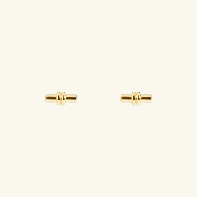 Muru Jewellery T Bar nappikorvakorut kulta