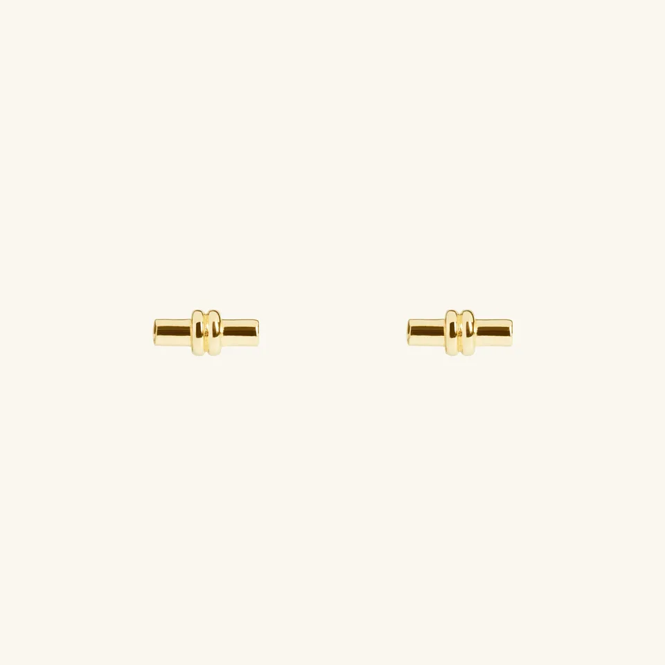 Muru Jewellery T Bar nappikorvakorut kulta