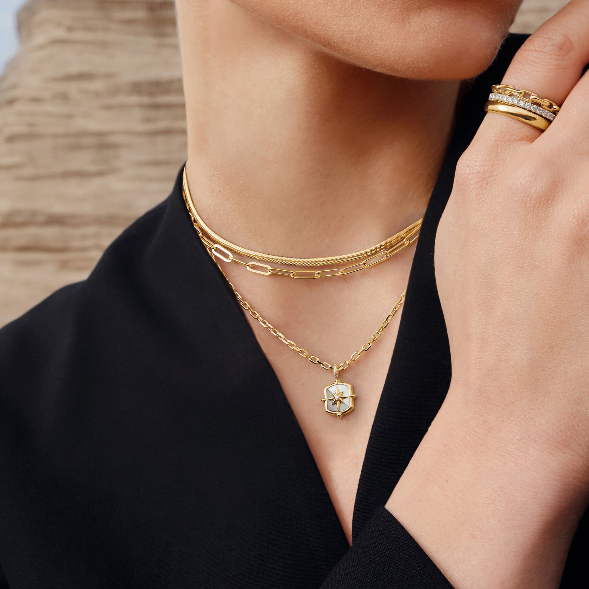 Ania Haie Trailblazer Gold Paper Clip Link sormus 52 kullattu