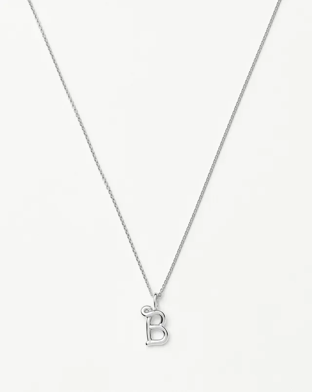 MISSOMA Curly Molten Mini Initial kaulakoru B sterlinghopea