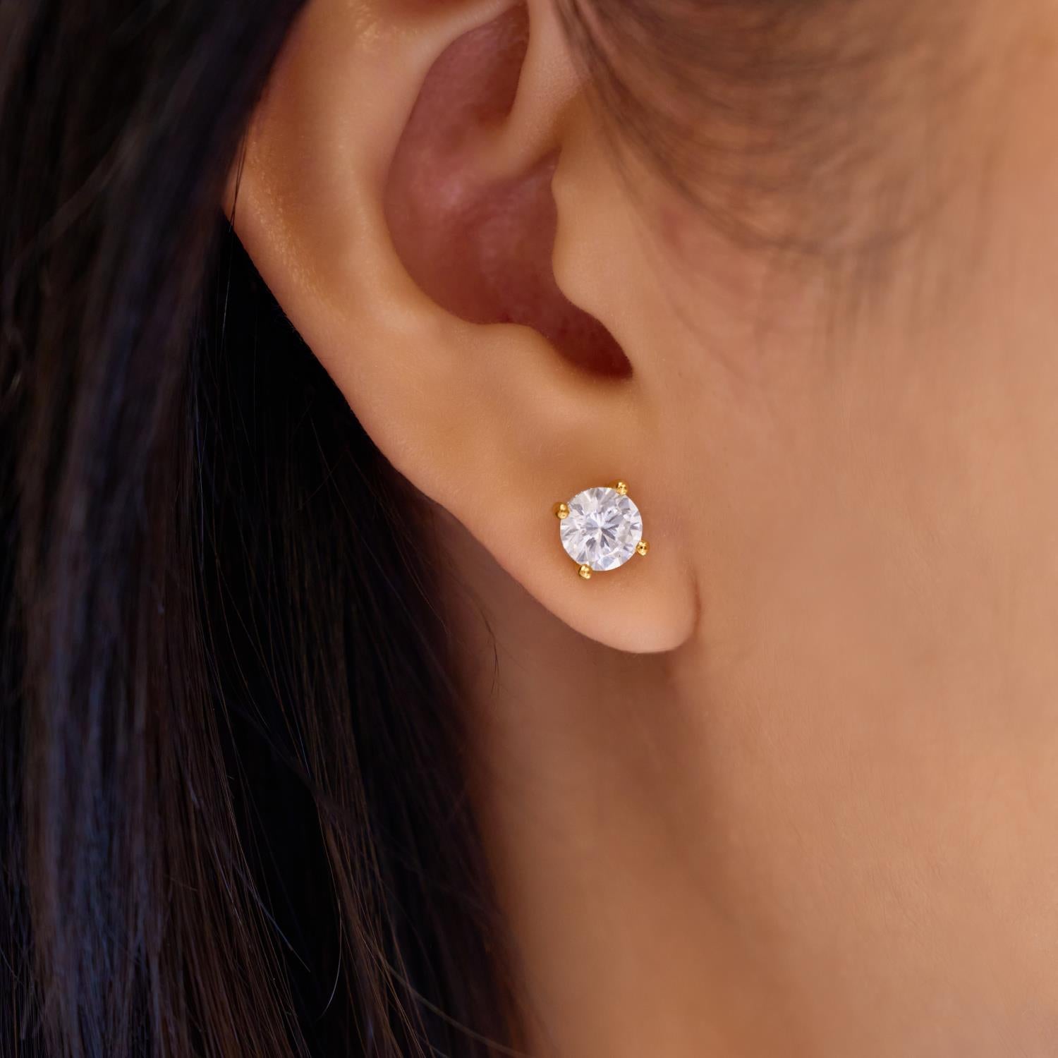 Ania Haie Just You Solitaire nappikorvakorut kulta 6 mm