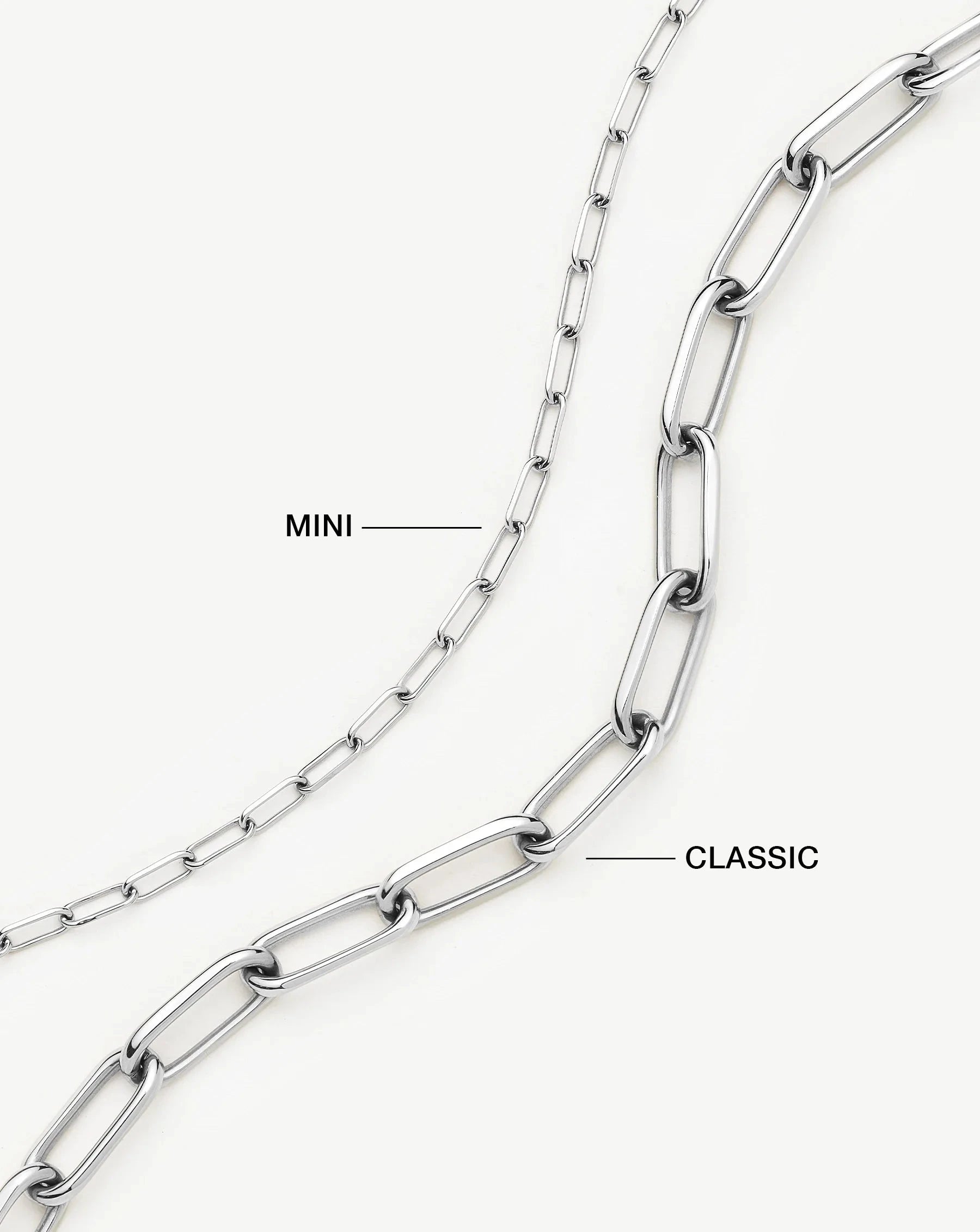 Missoma Mini Paperclip kaulakoru platina