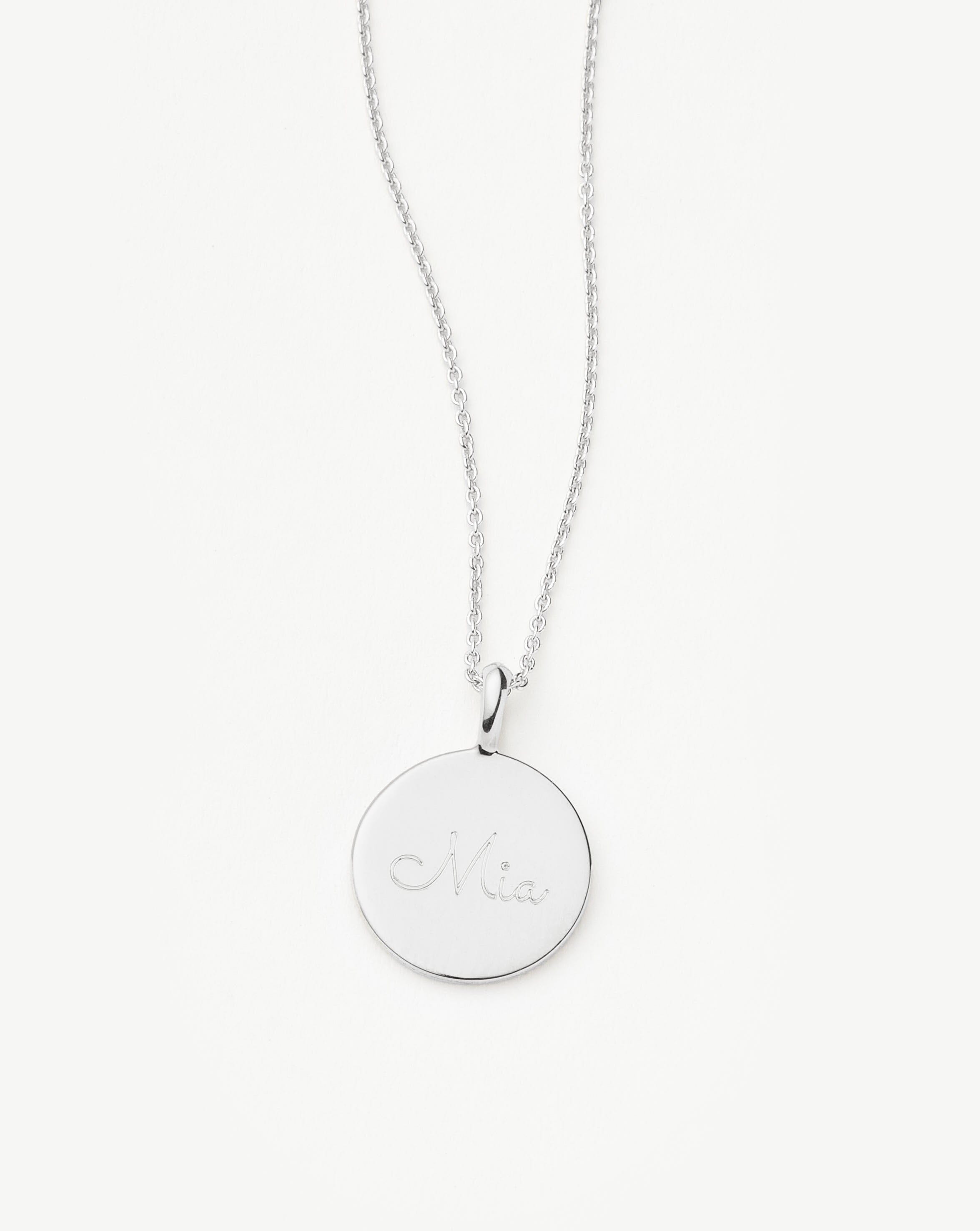 Missoma Engravable kaulakoru hopea pyöreä