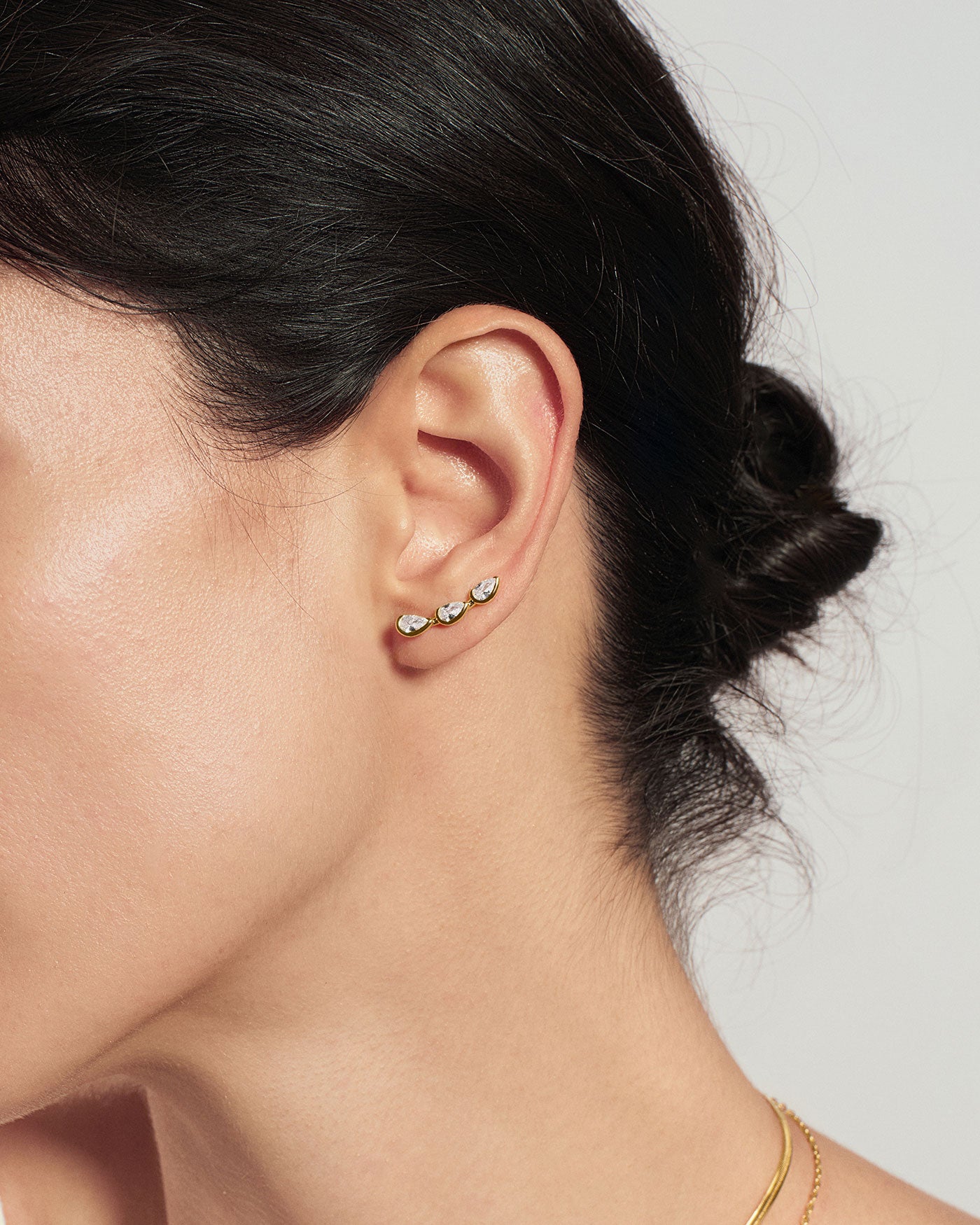 Ania Haie Wanderer Triple Teardrop korvakorut kulta