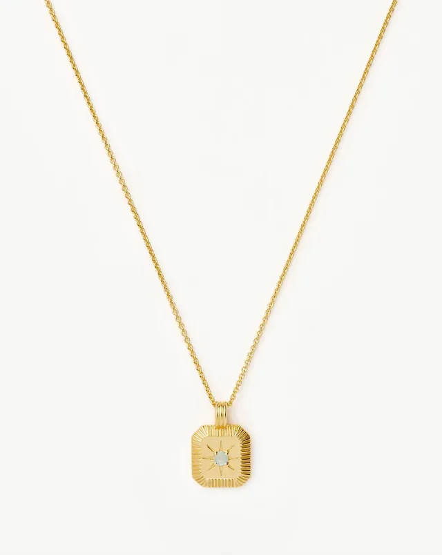 Missoma March Birthstone kaulakoru akvamariini vermeil