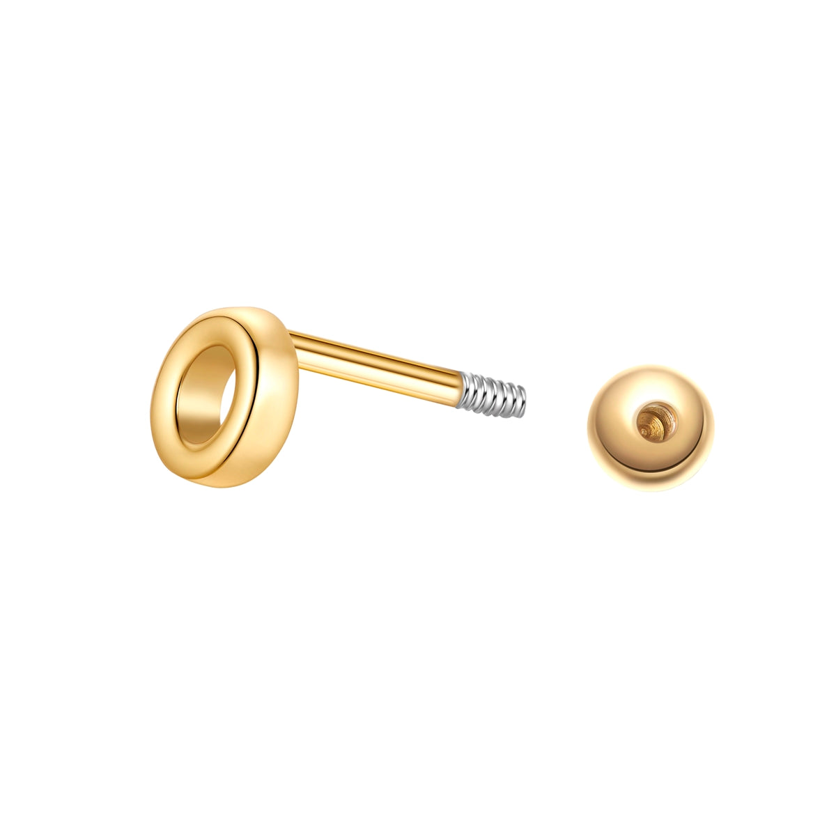 Glanzstücke München Happystuds O kirjain piercing kullattu