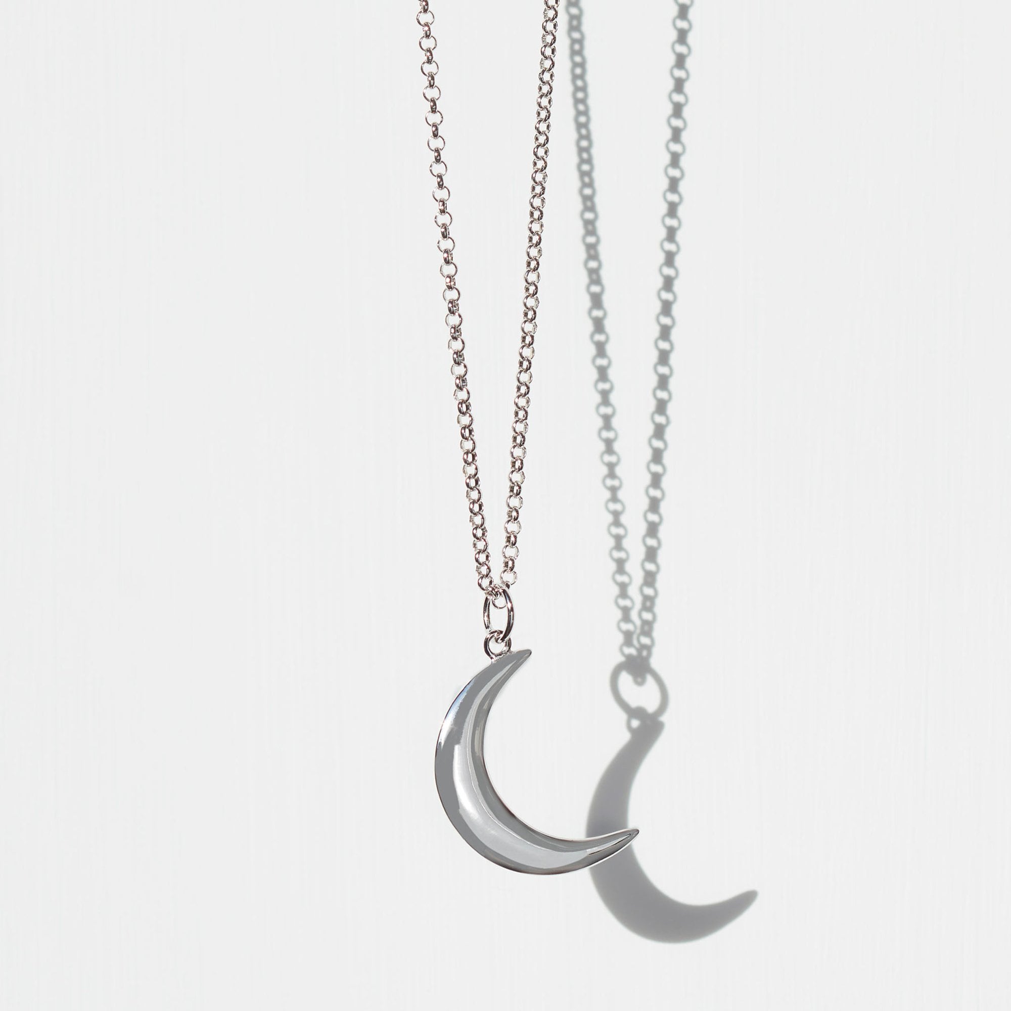 Muru Jewellery Crescent Moon kaulakoru hopea 18" ketju