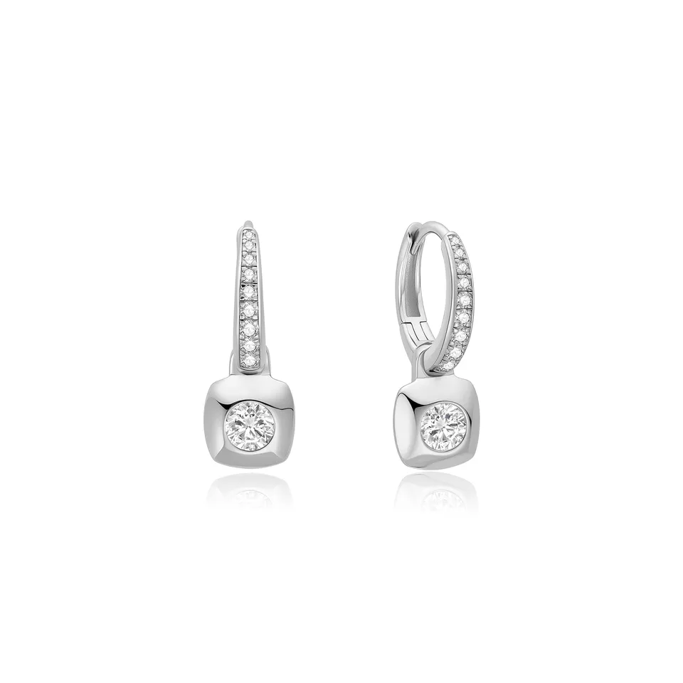 Ania Haie Tide Echo Modern Bezel rengaskorvakorut hopea 8,5 mm