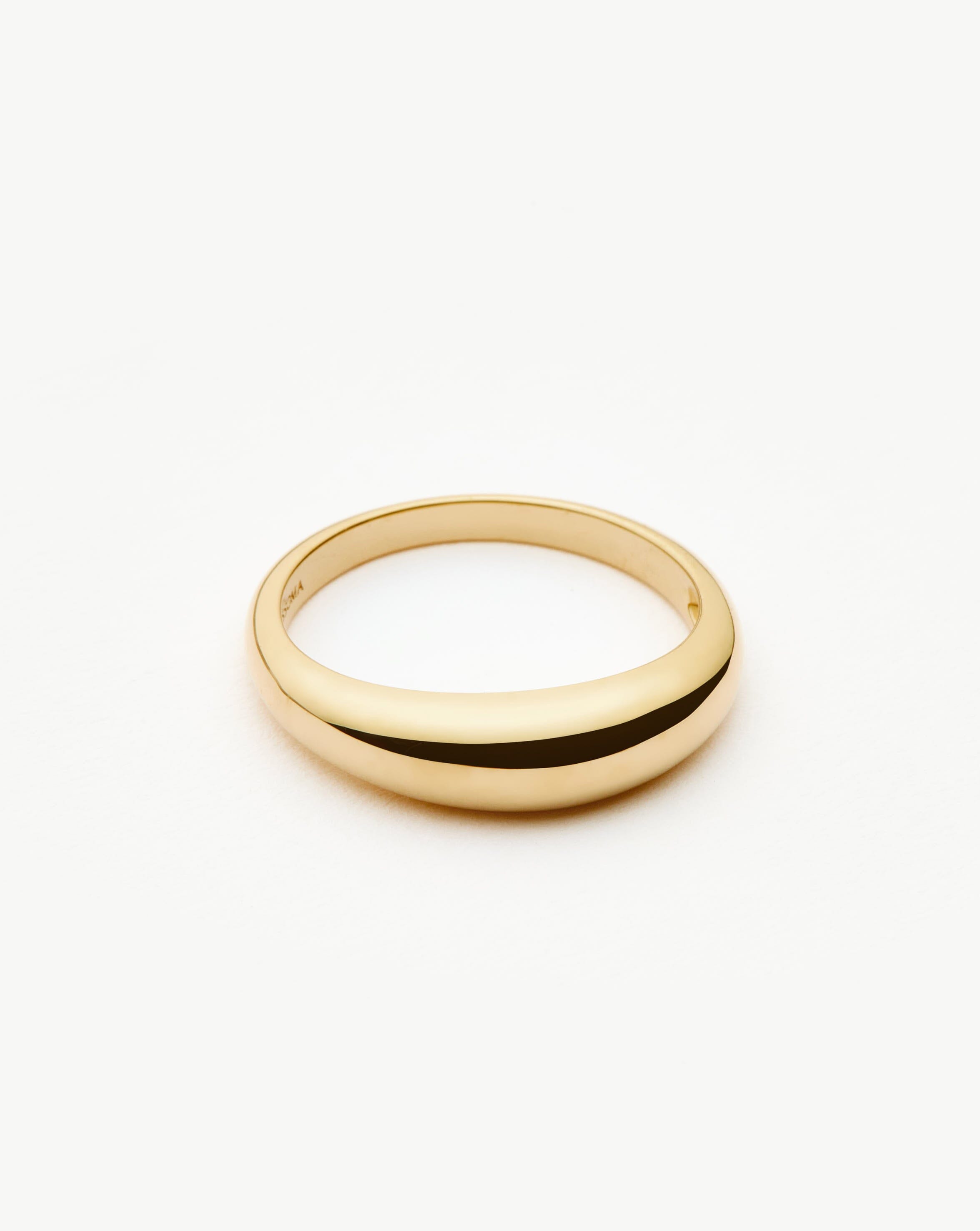 Missoma Classic Dome sormus 9ct keltakulta umpikulta