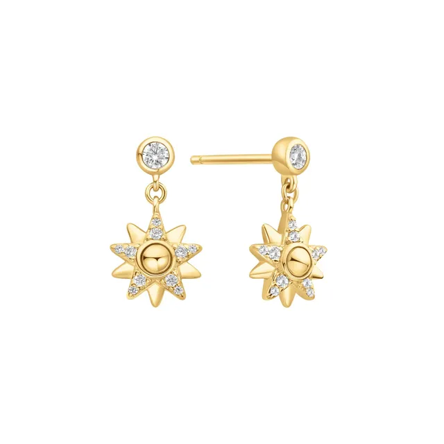 Ania Haie Starlit Drops Sunburst korvakorut kulta