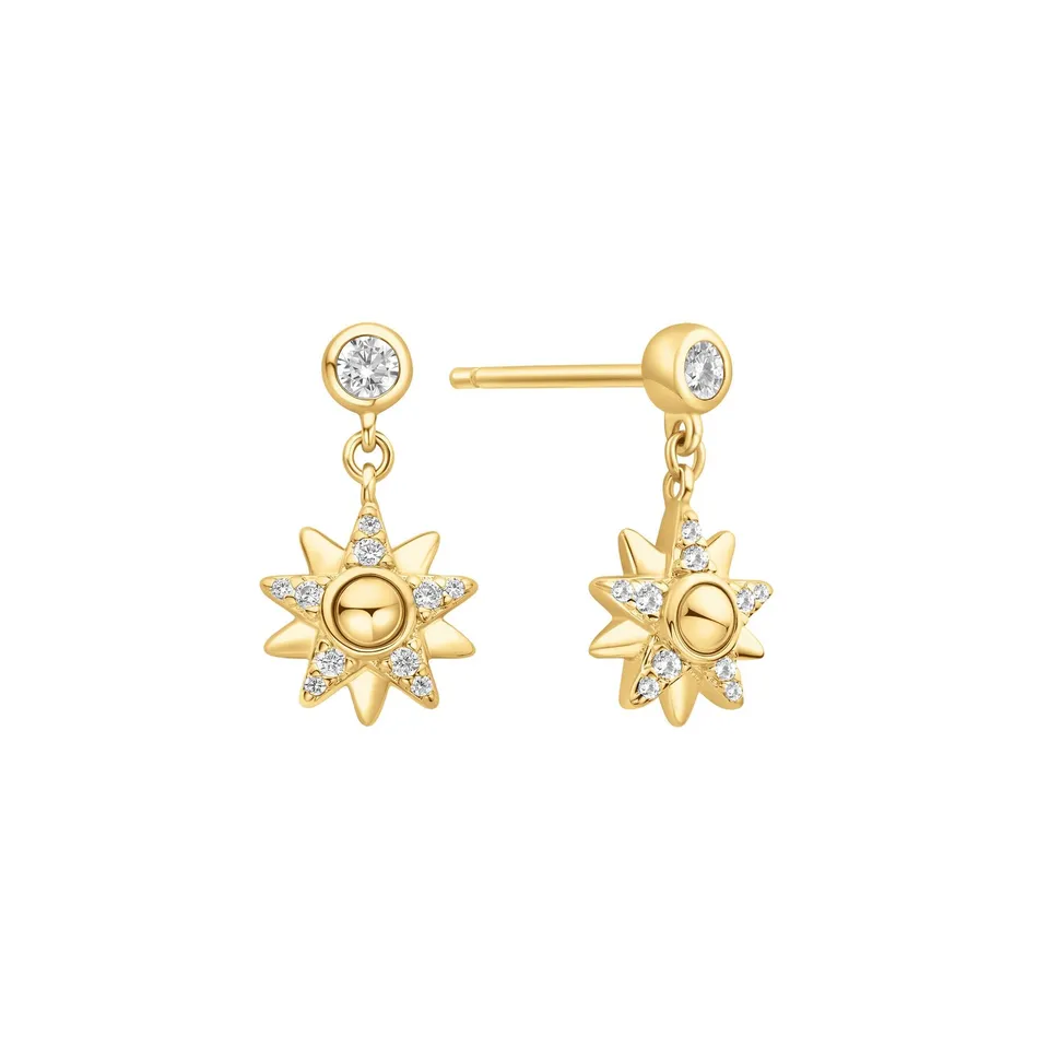 Ania Haie Starlit Drops Sunburst korvakorut kulta