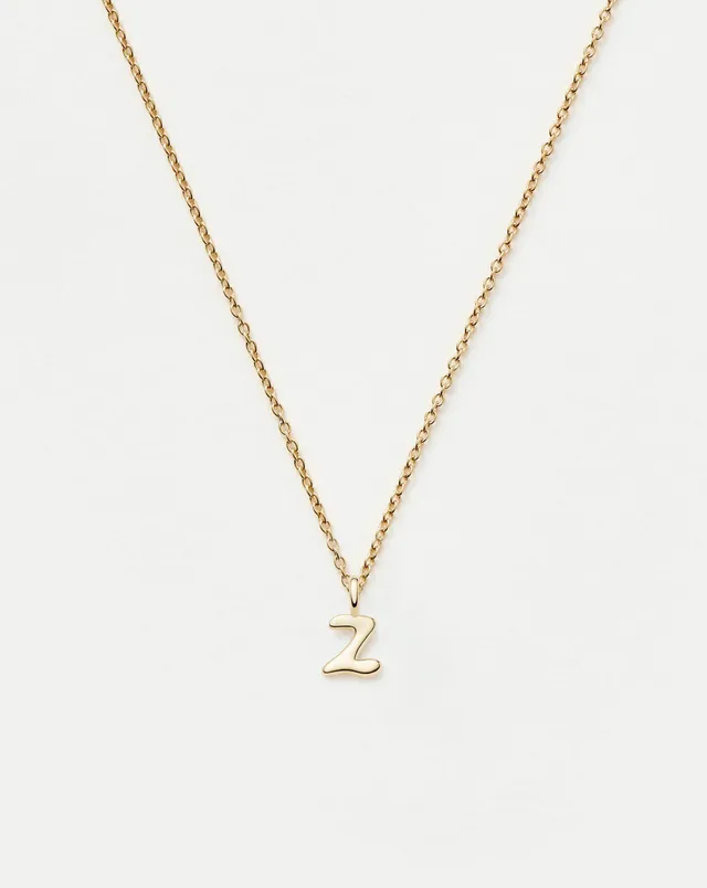 Missoma Solid Gold Initial Mini Z kaulakoru 14k kulta