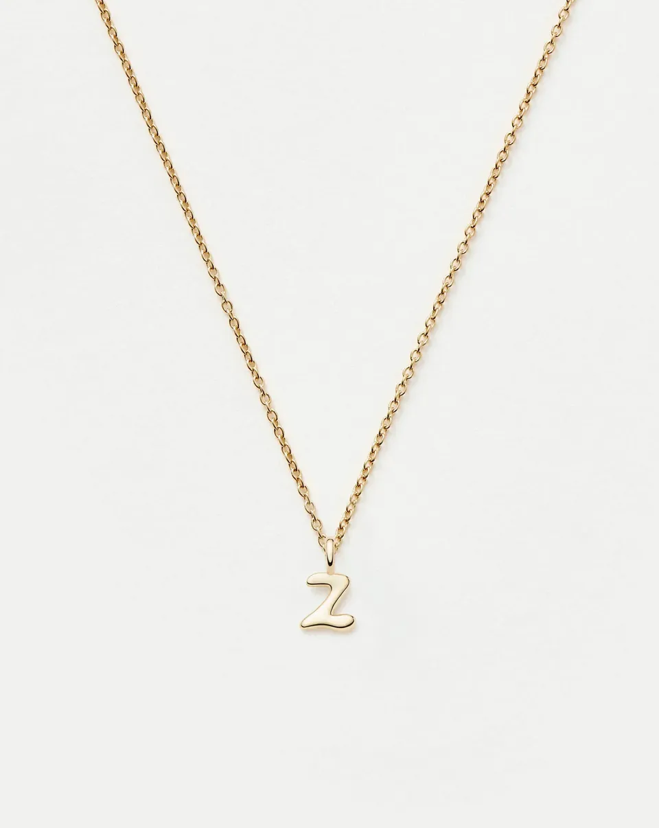 Missoma Solid Gold Initial Mini Z kaulakoru 14k kulta