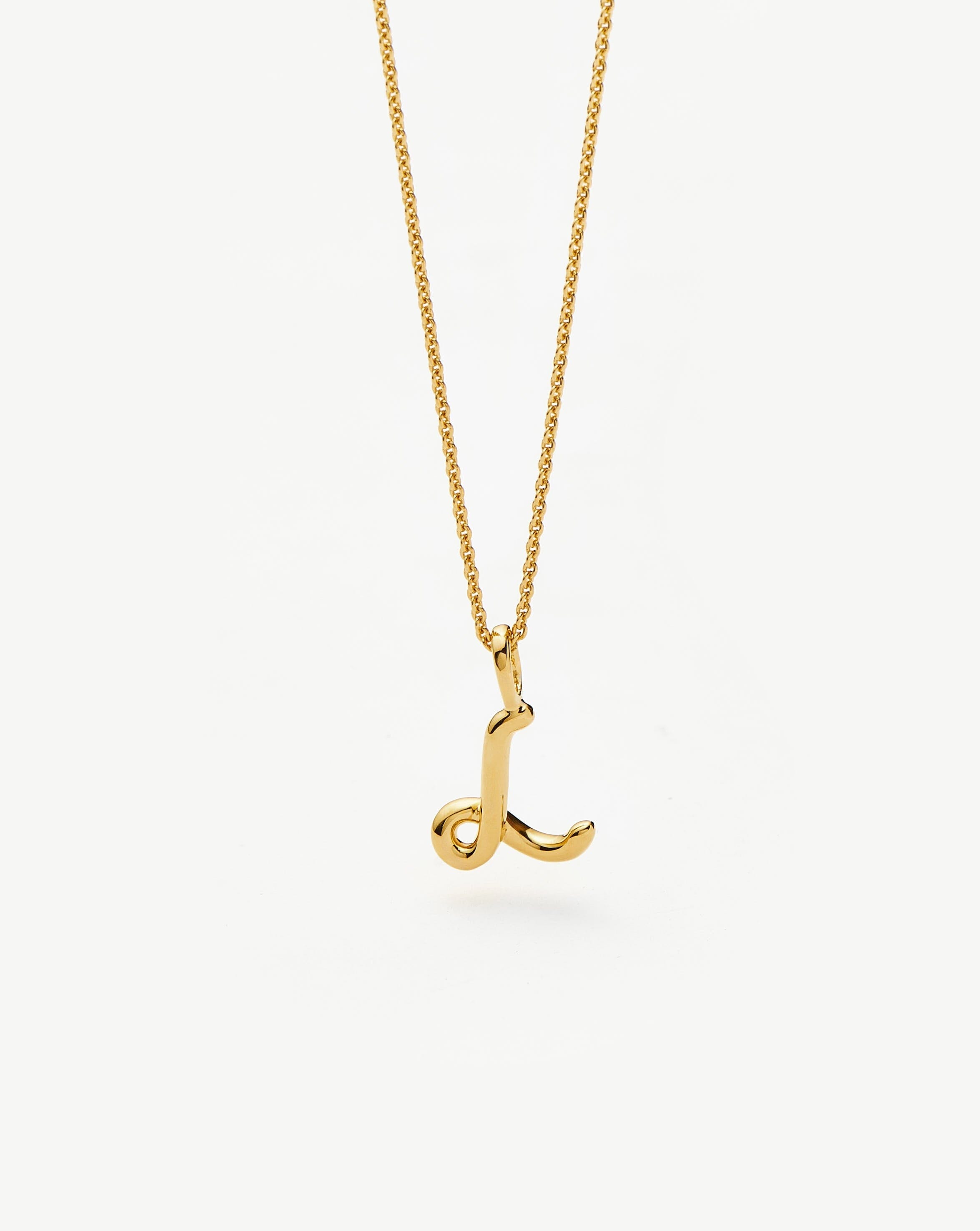 Missoma Curly Molten Mini Initial L kaulakoru kulta