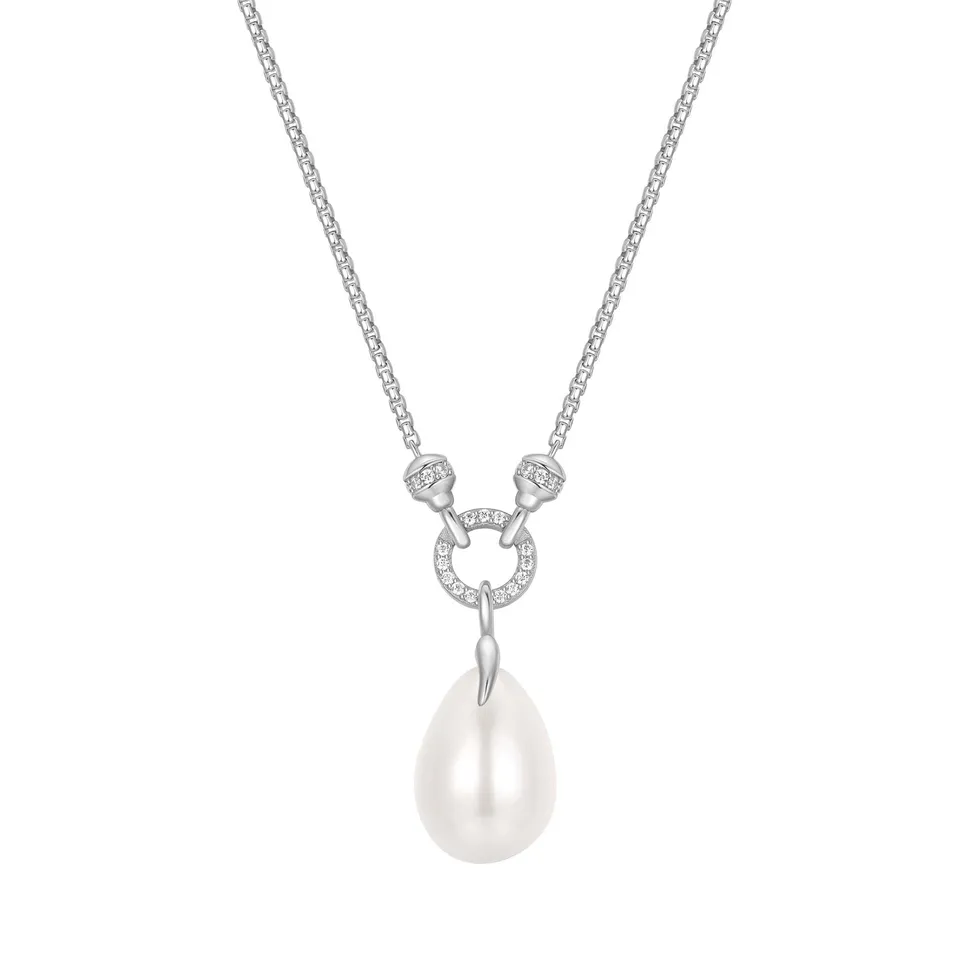 Ania Haie Reimaginer Linked Shell Pearl kaulakoru hopea