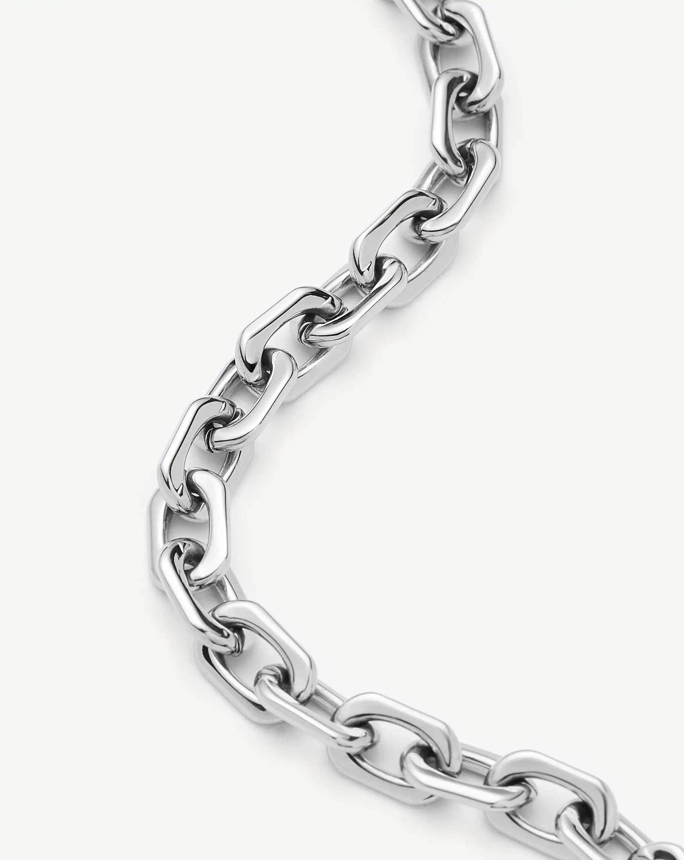 Missoma Square Paperclip rannekoru platina 16 cm