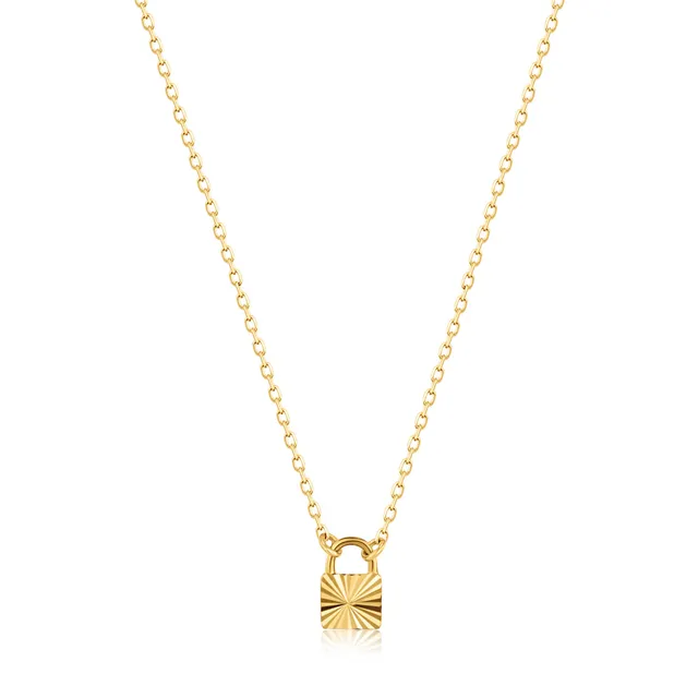 Ania Haie Padlock kaulakoru 14k kulta riipus