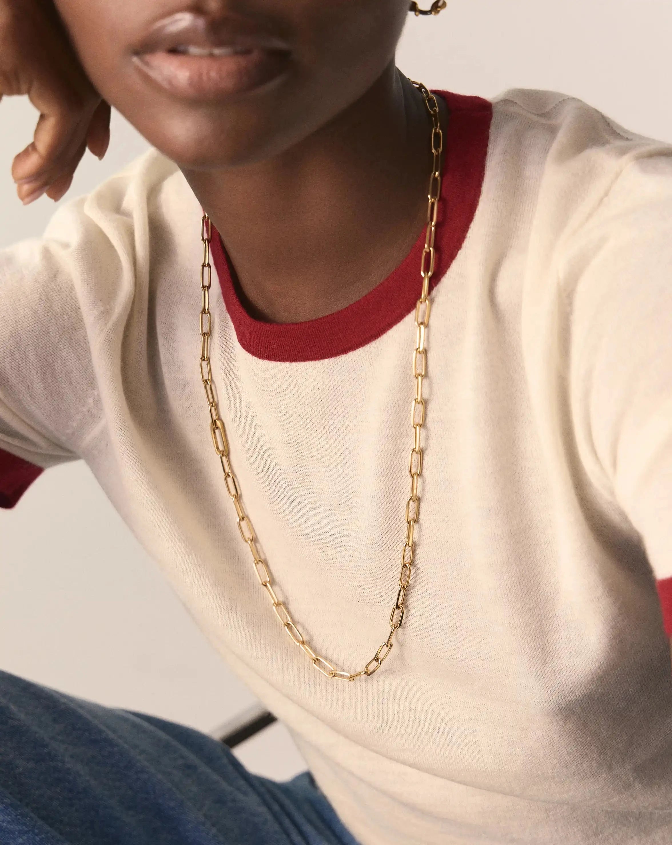Missoma The Chunky Chain Set korusetti kulta paperclip