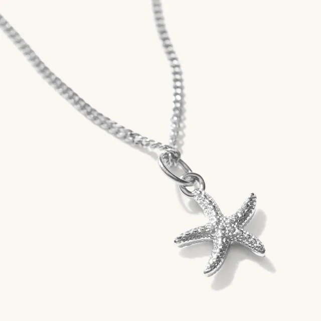 Muru Jewellery Mini Starfish kaulakoru hopea 40 cm