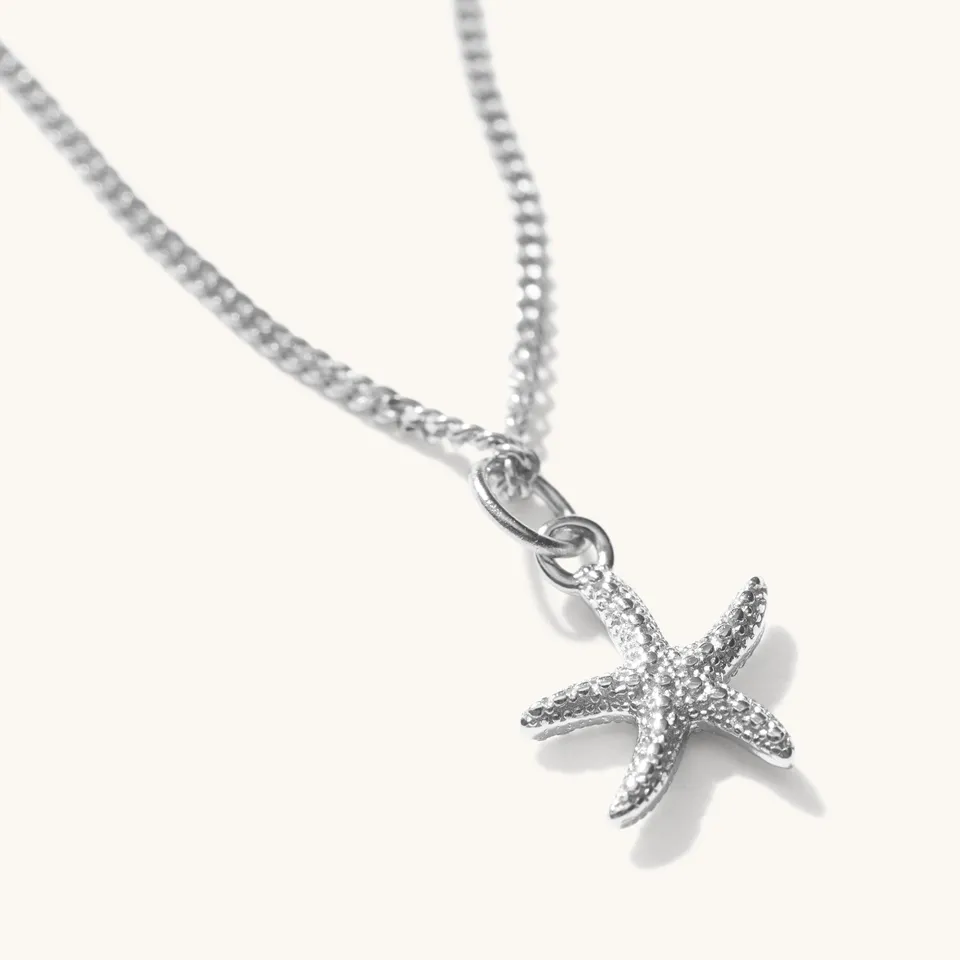 Muru Jewellery Mini Starfish kaulakoru hopea 40 cm