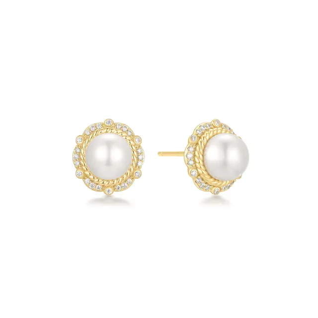 Ania Haie Shell Pearl Bloom nappikorvakorut kulta