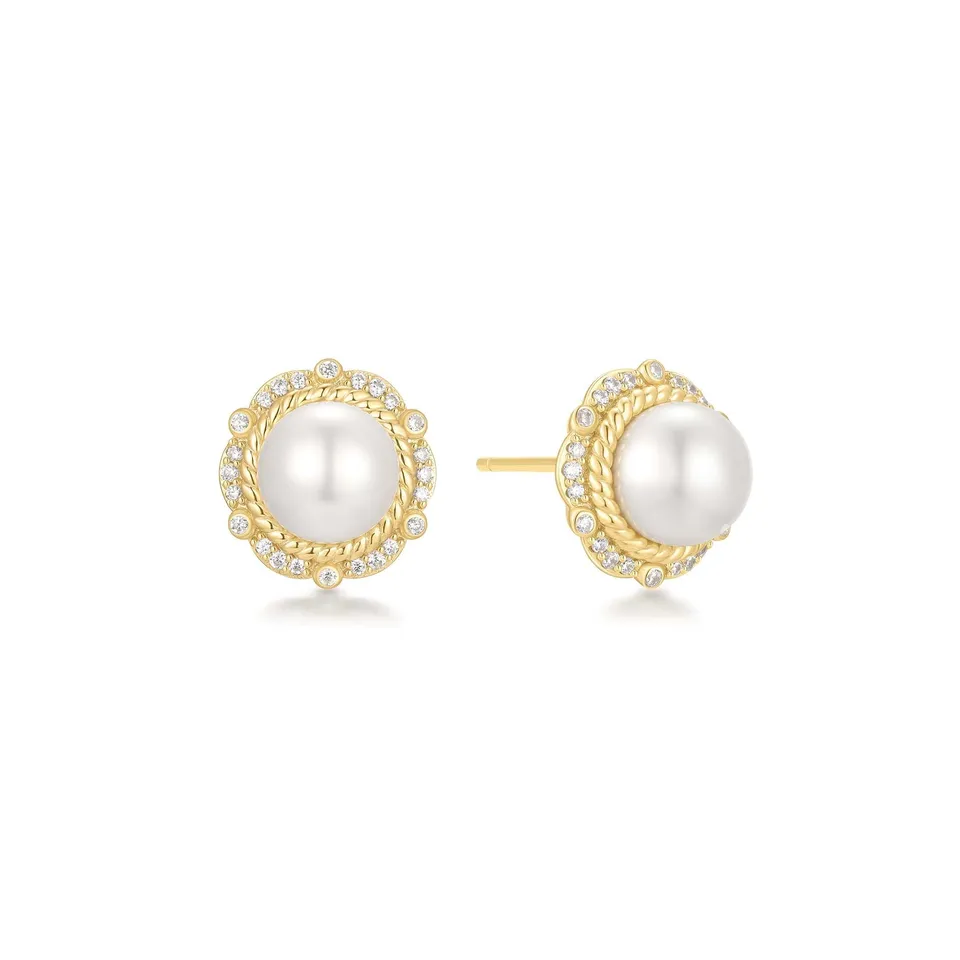 Ania Haie Shell Pearl Bloom nappikorvakorut kulta