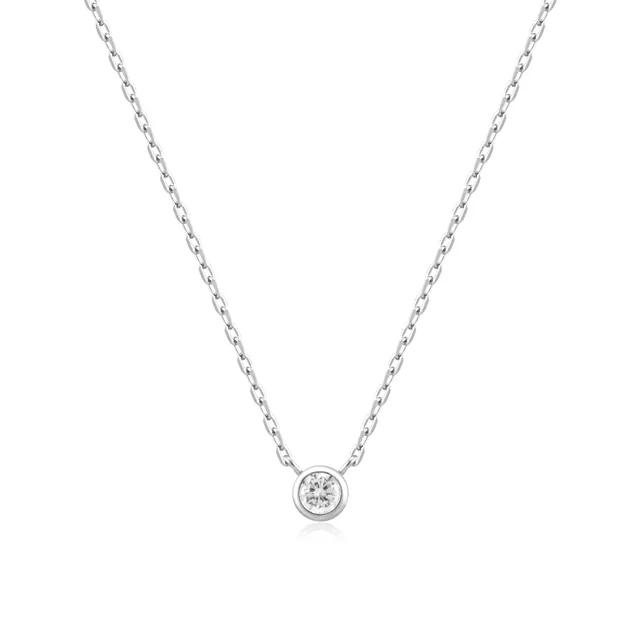 Ania Haie Sunshine Chaser Round Solitaire kaulakoru hopea