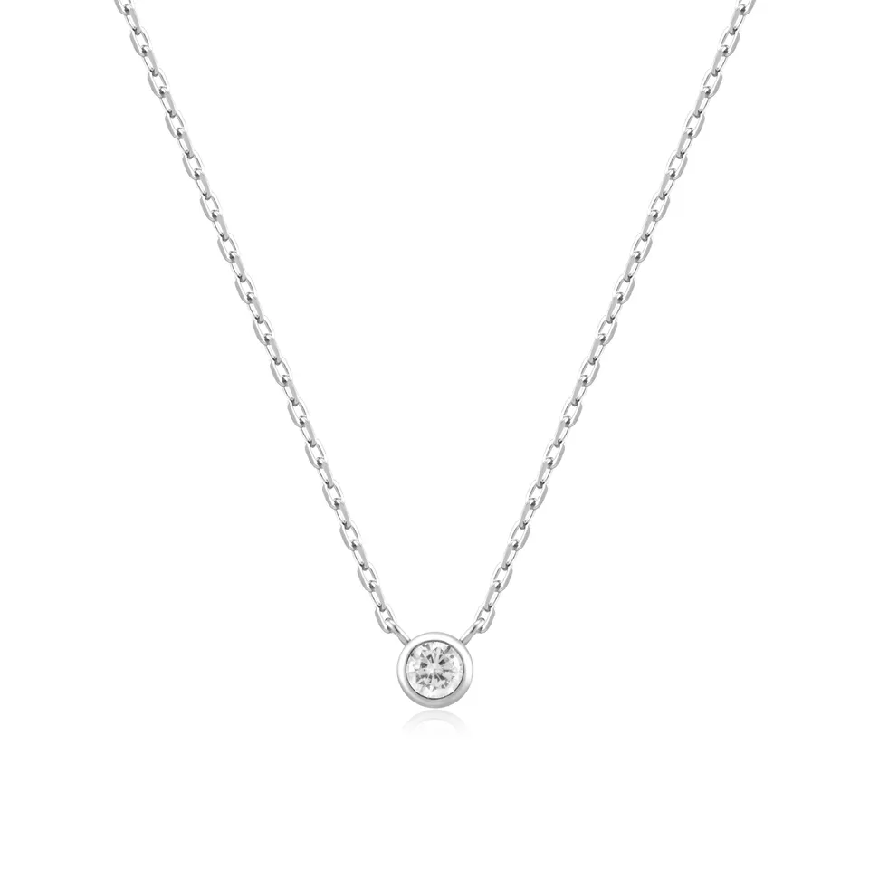 Ania Haie Sunshine Chaser Round Solitaire kaulakoru hopea