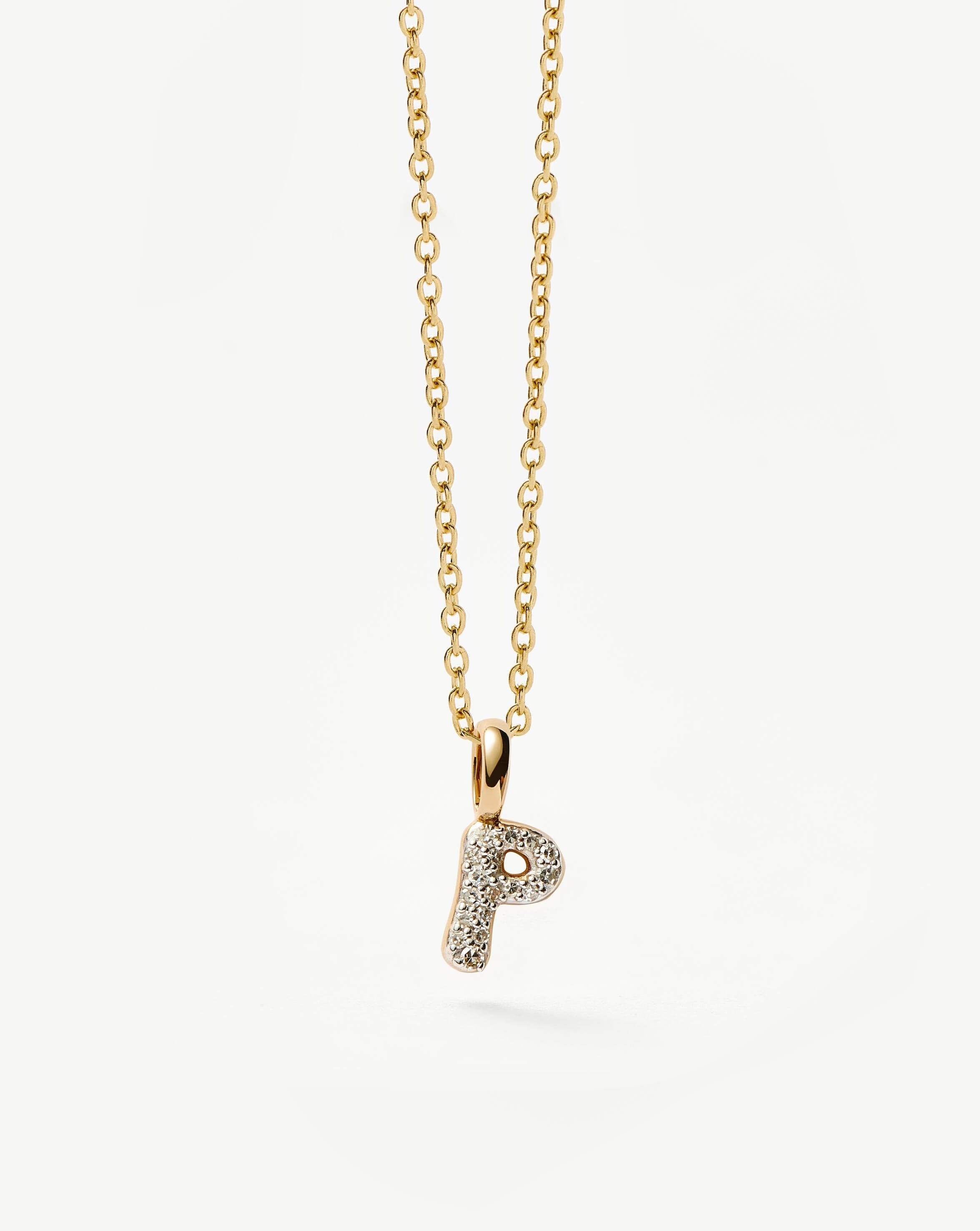 Missoma Diamond Initial Mini kaulakoru P timantti