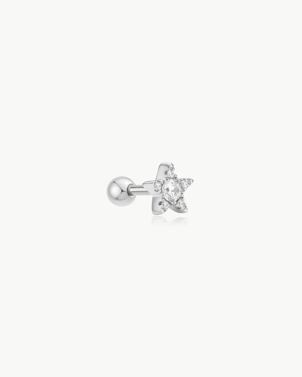 Ania Haie Ear Edit Star Barbell korvakoru hopea