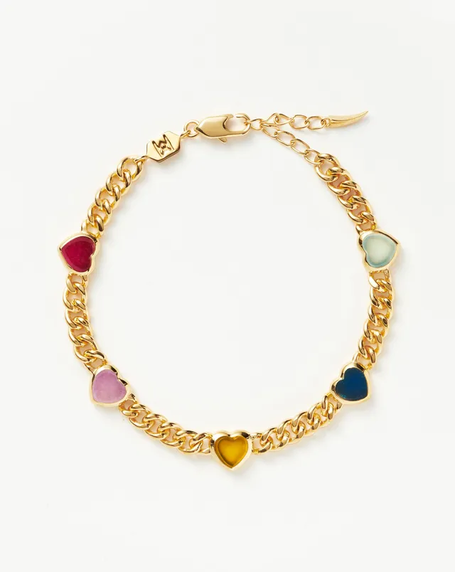Missoma Jelly Heart Gemstone Charm rannekoru kvartsi