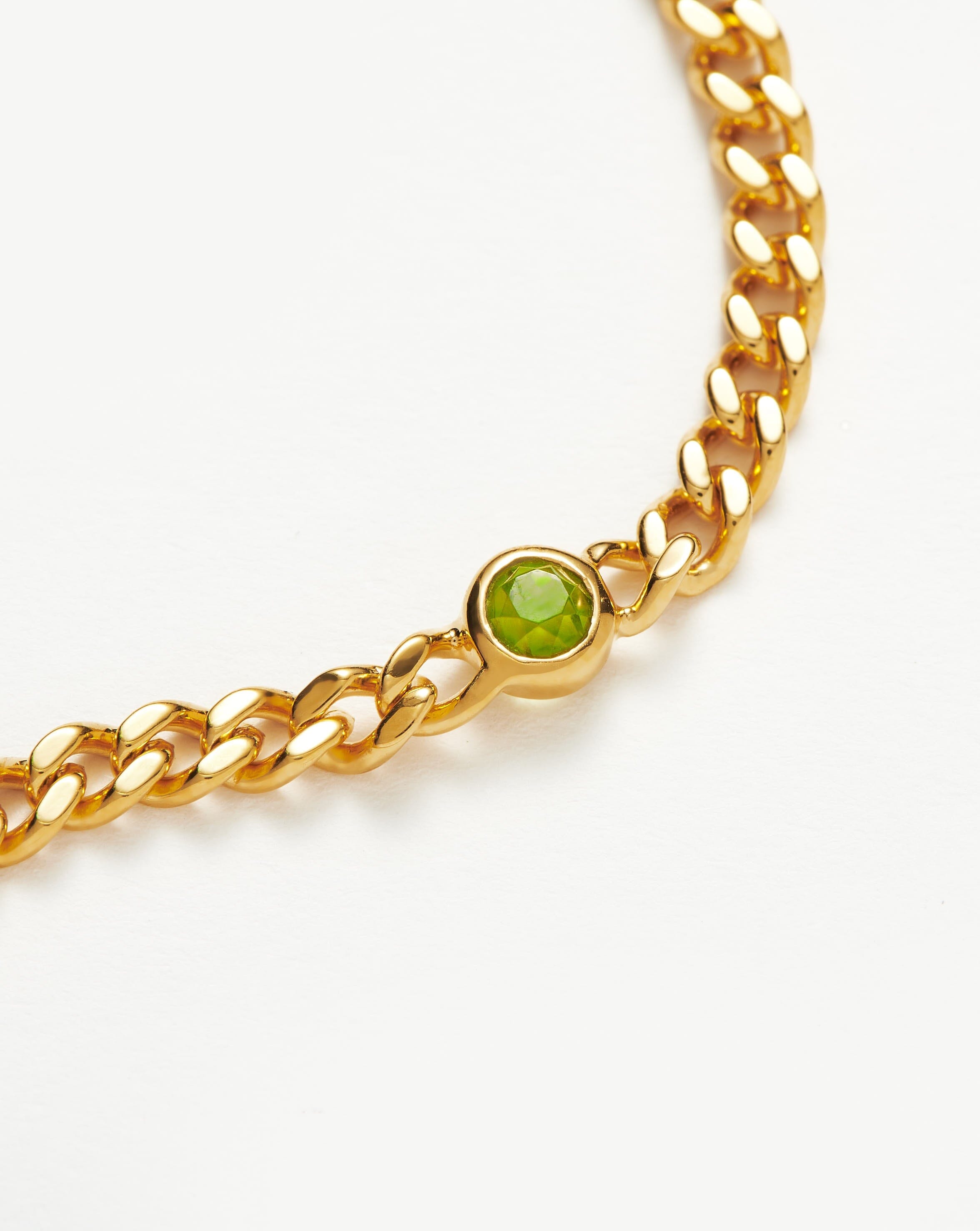 Missoma August Birthstone rannekoru S/M peridootti