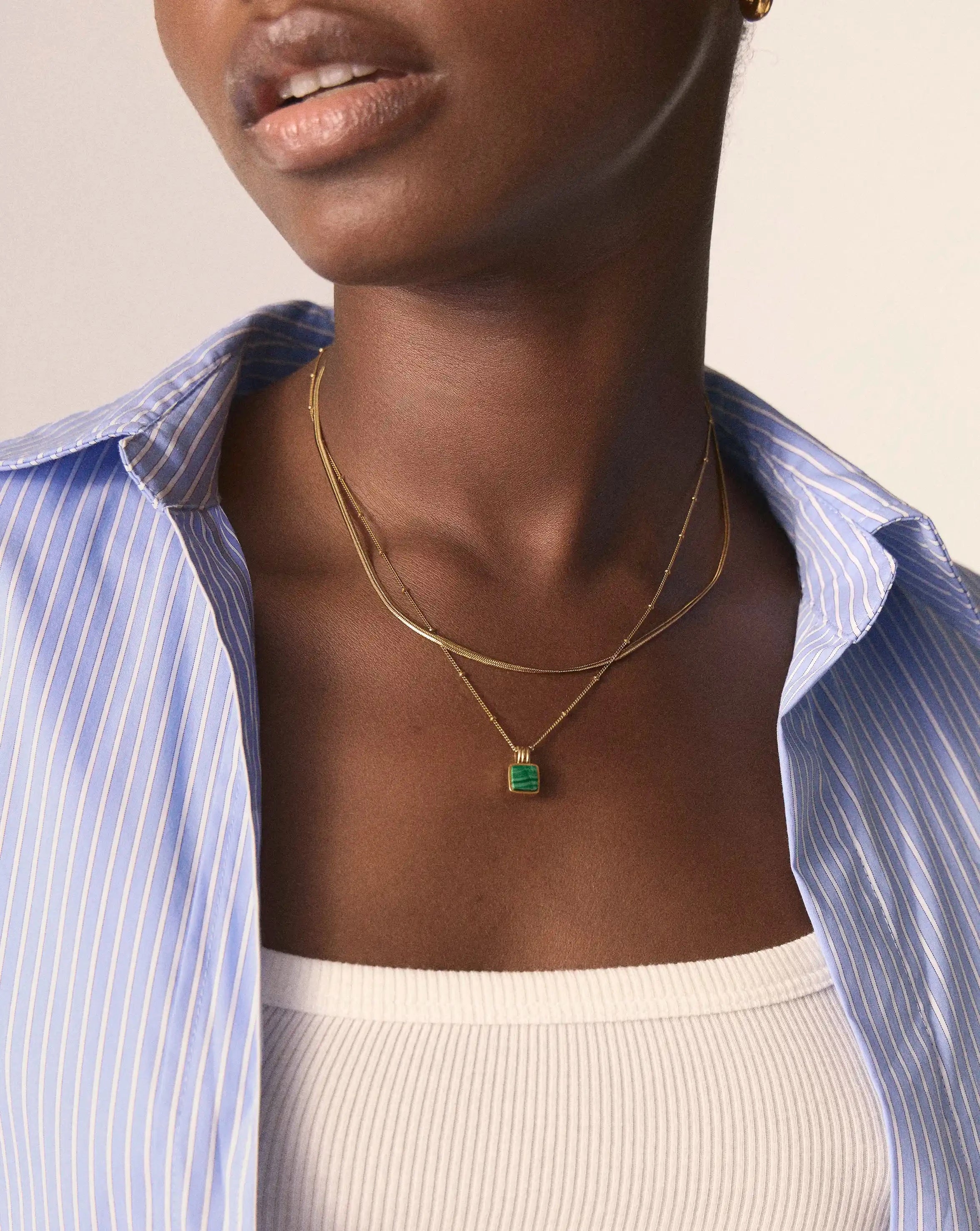 Missoma Lucy Williams Malachite kaulakorusetti kulta
