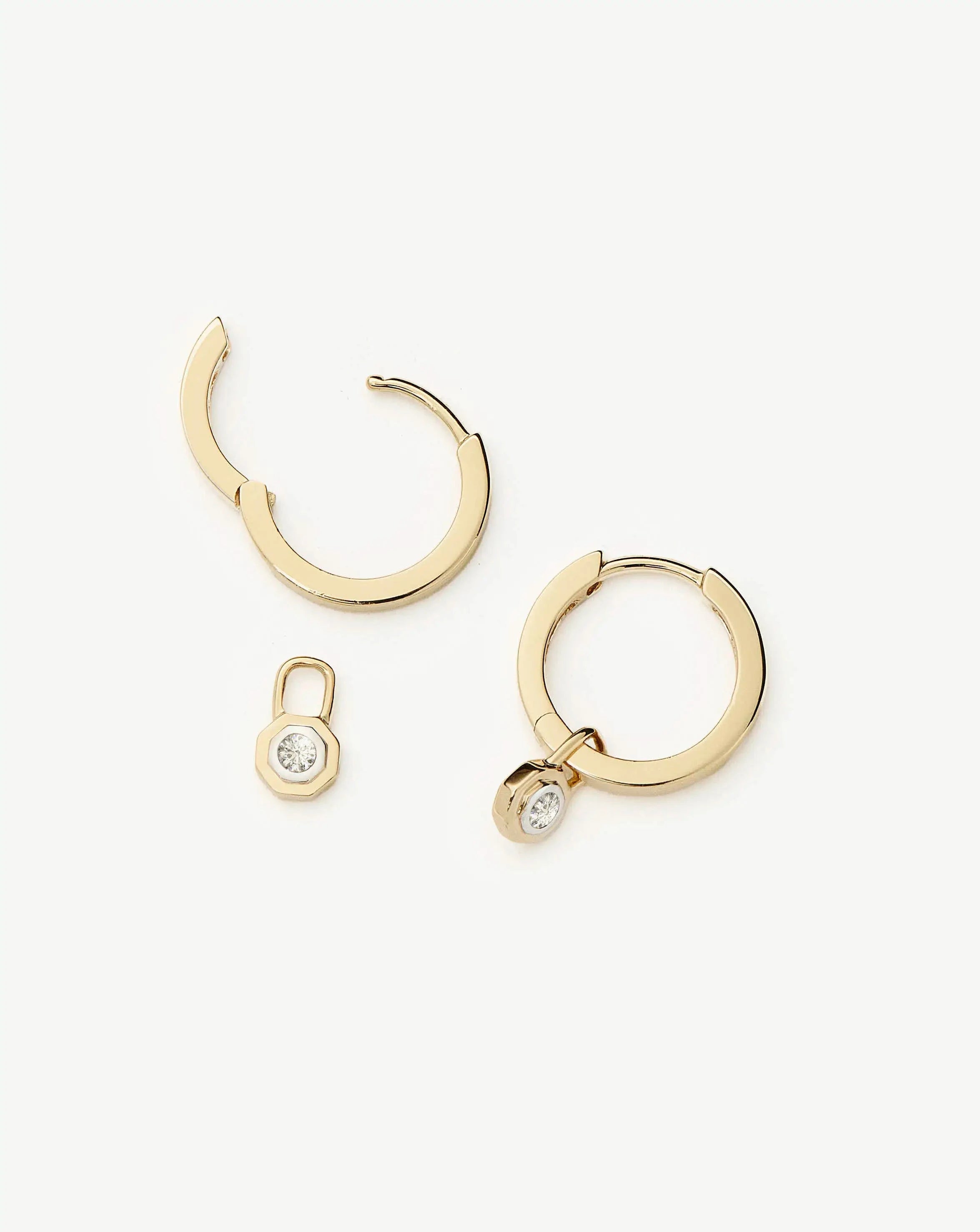 Missoma Lucy Williams Solid Gold Diamond Drop korvakorut 9ct keltakulta