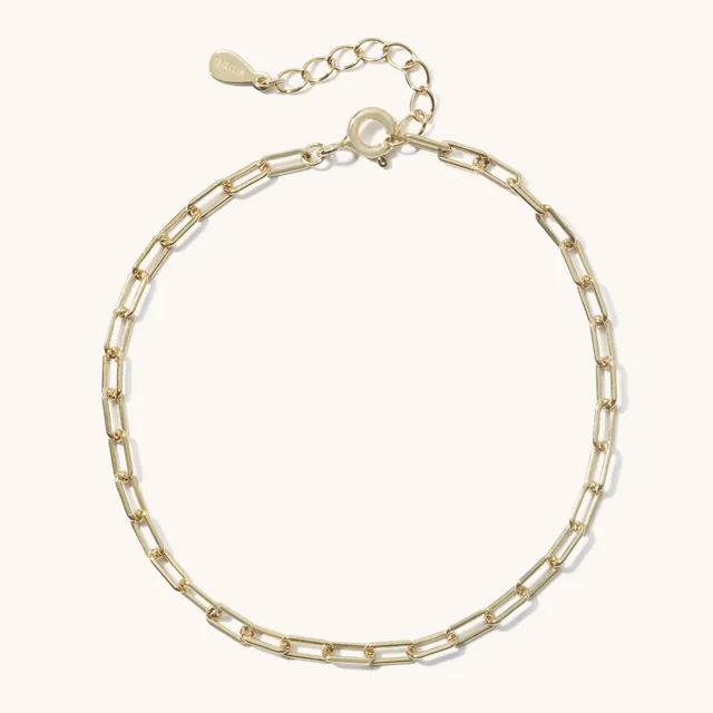 Muru Jewellery Mini Paperclip rannekoru kullattu