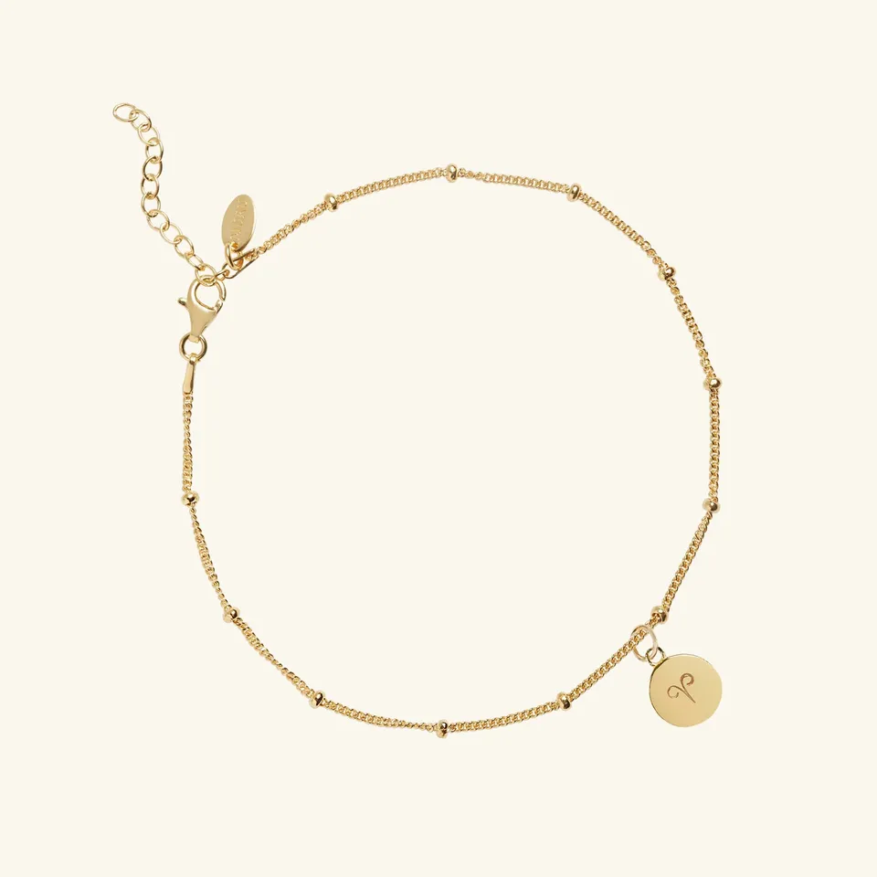 Muru Jewellery Zodiac nilkkakoru kulta kaiverrettava